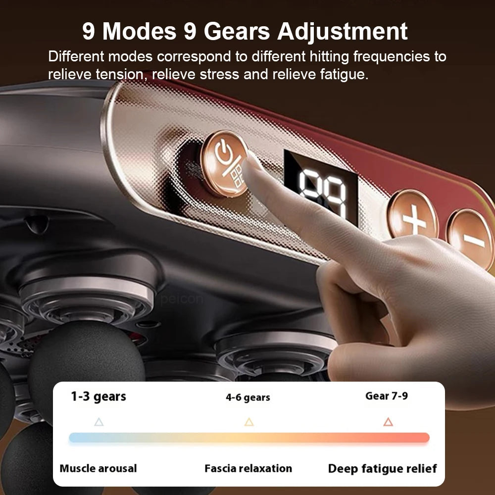 VibraFlex 6-Head Massager Gun.