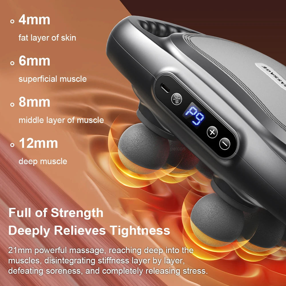 VibraFlex 6-Head Massager Gun.