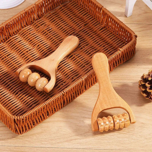 Versatile Wooden Roller Massager.
