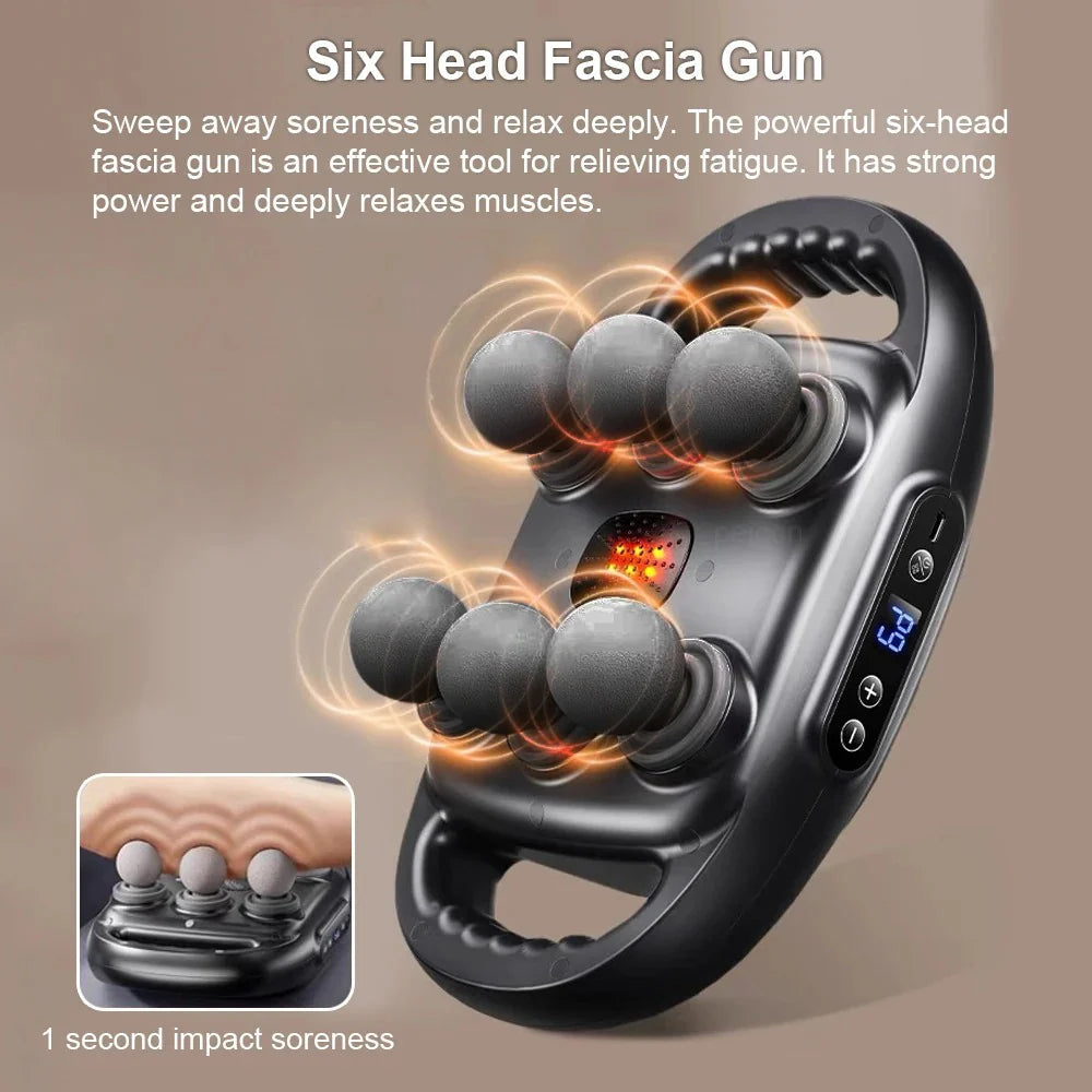 VibraFlex 6-Head Massager Gun.