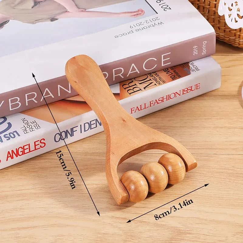 Versatile Wooden Roller Massager.
