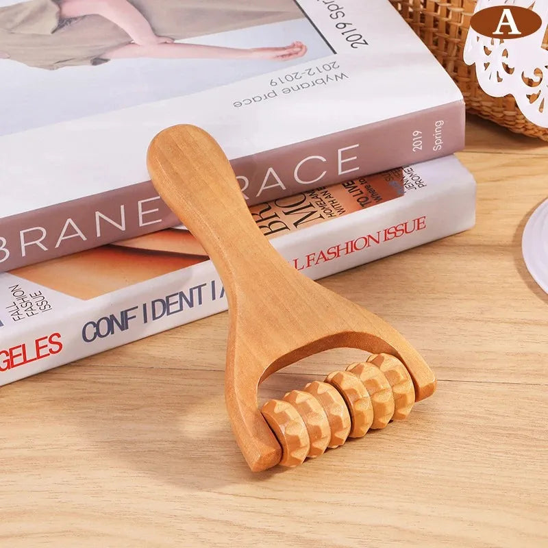 Versatile Wooden Roller Massager.